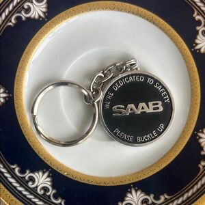 SAAB Silver Keychain